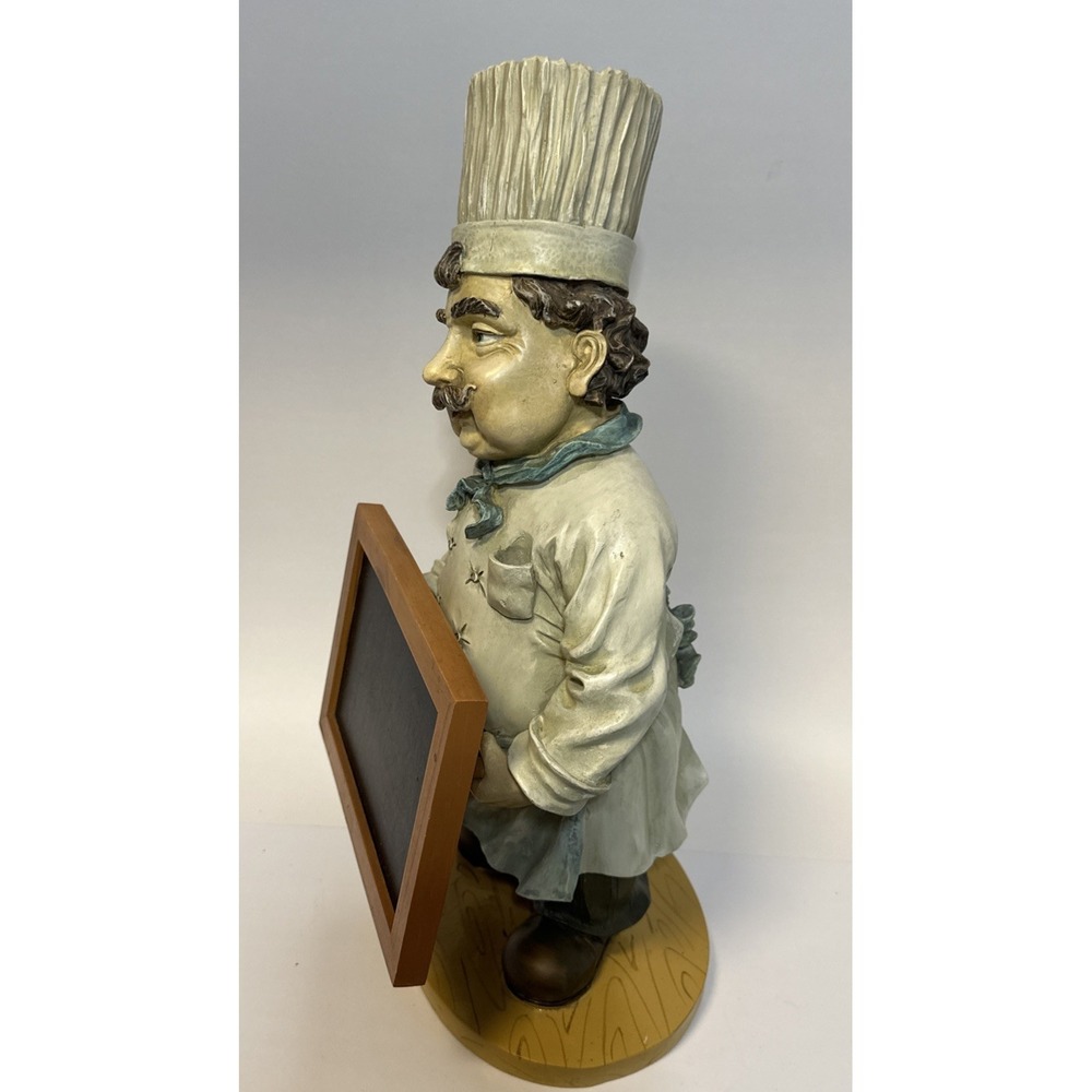 French / Italian Chef With Chalk Board ~ 16 Inches Tall - Picture 4 of 7